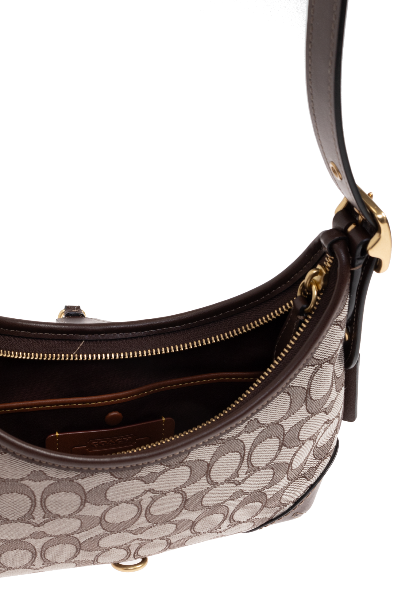ショルダーバッグ・ポシェット Coach Signature Hamptons Hobo Bag - Coach - Canvas - Brown Brown 